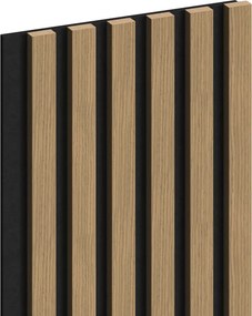 Mexen Lam-F, akustické stenové lamely 275 × 30 cm, plstený podklad 8 mm, technická dyha, orech ľanový, S105-275307-3015-015