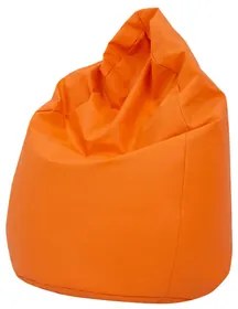Veľký sedací vak z oranžovej ekokože MEGA