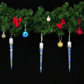 Vianočné svietiace cencúle 6,2m, teplá biela