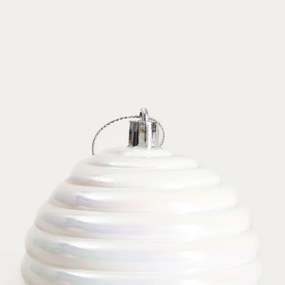 Závesná vianočná dekoráciá GEMMA biela 754968 (4 ks)