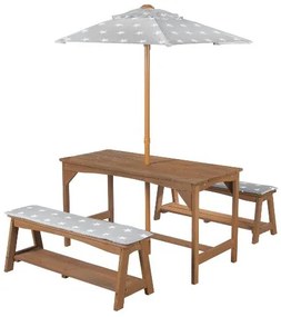 roba Detská sedacia súprava so slnečníkom (farby teakového dreva)  (100397119)