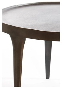 Hnedé okrúhle konferenčné stolíky v súprave 2 ks ø 75 cm Tobias – Light &amp; Living