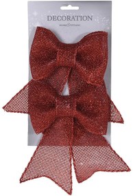 Mašličky 18 cm (2 ks) glitter červené CAA006660