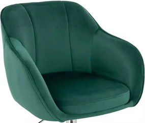 LuxuryForm DESIGN Stolička AVOLA VELUR na čiernom kríži - zelená