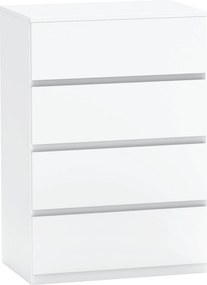 HOMCOM Komoda s 4 Zásuvkami - Moderný Úložný Stôl do Obývačky, Spálne, Prechod 55 x 33 x 80 cm | Aosom