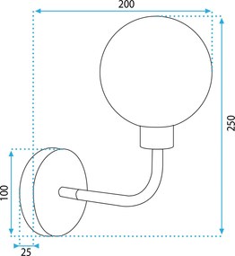 Toolight Toolight, nástenné svietidlo 1xE27 APP1301-1W, čierna-zlatá, OSW-06581