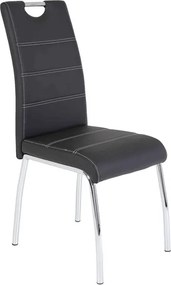 Jedálenská stolička Susi, čierna ekokoža