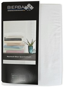Bierbaum flanelová plachta White - 80-100 x 200 cm