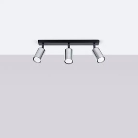 Sollux SL.1368 - Bodové svietidlo WINX 3xGU10/10W/230V čierna/chróm