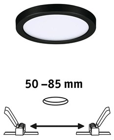 Paulmann Areo LED okrúhly čierna 4000K Ø11,8cm