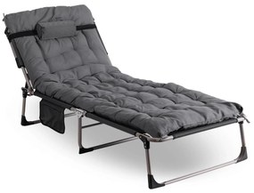 Záhradné lehátko Venden (sivá) . Akcia -22%. Vlastná spoľahlivá doprava až k Vám domov. 1119322