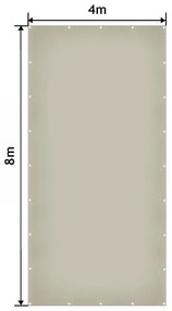 JAGO plachta 650 g/m², hliníkové oká, sivá, 4 x 8 m