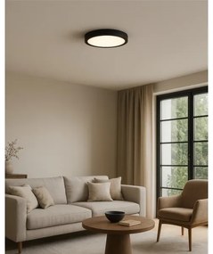 LED stropné svietidlo, 18 W, 230 V, 3000/4000/6500 K, priemer 23 cm, čierne