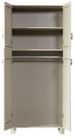 Svetlosivá šatníková skriňa z borovicového dreva 90x210 cm Mees – Basiclabel