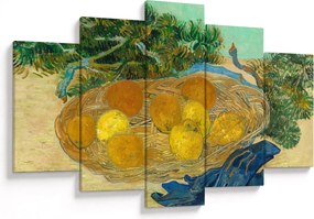 Obraz - Vincent van Gogh, Still Life of  Oranges and Lemons with  Blue Gloves, reprodukcia (150x105 cm)