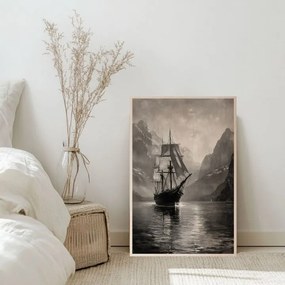 Obraz na dreve - Plavba tajomnými fjordmi