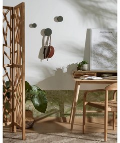 Sivozelené nástenné drevené háčiky v súprave 3 ks Nadua – Kave Home