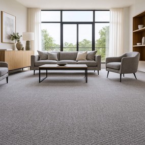 AladinWorld Expres, Metrážny koberec Atlas 92, na mieru, šíře 4m, šedá, filc, chodba / predsieň