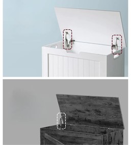 Vasagle Truhlica s úložným priestorom GRETA, 76x48x40cm, biela