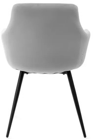 Jedálenská stolička FELLICE zamatová sivá ALL 847283