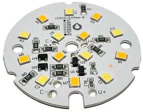 Ledco LED modul d 44mm, 24V DC, 2.9+2.9W, 380+400lm, 2700K+6500K, CRI 80+, 120°