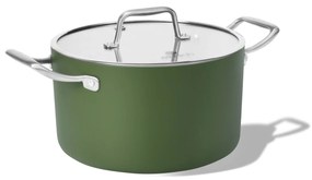 Elmich Nepriľnavý keramický hrniec Vital Ø 24 cm (6.3L) - olivovo zelená