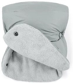 PETITE&MARS - Súprava detského fusaku 3v1 JIBOT + rukávniky na kočík svetlosivá