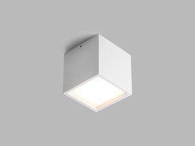 LED2 Vonkajšie stropné LED osvetlenie CUBE, 12W, teplá biela, štvorcové, biele, IP54