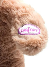 BABY MIX Plyšový zaspávačik medvedík s projektorom Baby Mix ružový