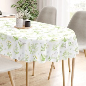 Goldea oválny teflónový obrus - lesné kvety 140 x 200 cm