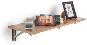 Nástenná polica, sklopná, 800 x 320 mm, buk