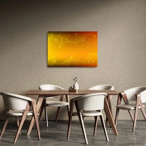 Abstraktný žltý sklenený obraz (70x50 cm)