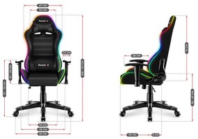 Detská herná stolička Ranger - 6.0 RGB mesh