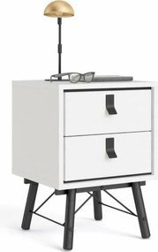 Nočný stolík Rony biely mat