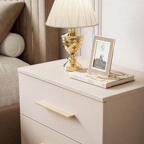 NOČNÝ STOLÍK MARION KAŠMÍR ÚCHYTKY NOŽIČKY PVC ZLATÉ