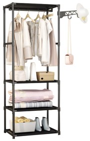 Otevřená šatní skříň MILENA černá