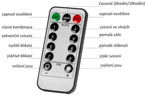 VOLTRONIC® 67318 Párty osvetlenie - 20 m, 200 LED diód, farebné + ovládač