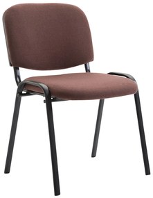4x Stohovateľná konferenčná stolička Ken látka - Hnedá