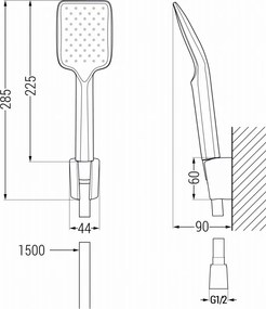 Mexen R-62 set bodovej sprchy, zlatý - 785625052-50