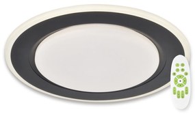 TOP-LIGHT Stropné moderné LED osvetlenie NORMAN 40C RC, 51W, ďalej. ovládanie, 40cm, okrúhle, čierne