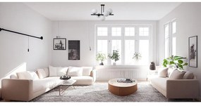 Biele/čierne stropné svietidlo so skleneným tienidlom ø 15 cm Sail – Squid Lighting