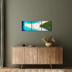 Obraz - Ostrav Hvar, Chorvátsko (s hodinami) (90x30 cm)