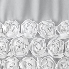 ZÁCLONA NA KRÚŽKOCH EVA MINGE ROSES8 400X160 CM BIELA
