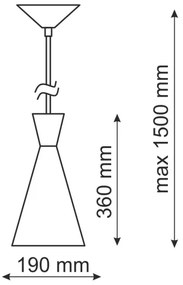 Luster MODERN 1C 1xE27/20W/230V