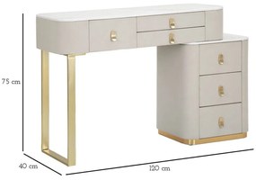 Konzolový stolík v béžovo-zlatej farbe 40x120 cm Beauty – Mauro Ferretti