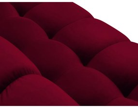 Červená zamatová rohová pohovka Cosmopolitan Design Bali, ľavý roh