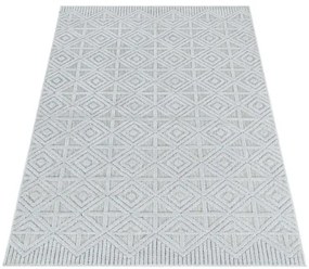 Šnúrkový koberec Bahama ornament krémový / sivý