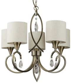 Searchlight 1605-5AB - Luster na reťazi ALBERTO 5xE14/60W/230V