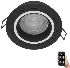 Eglo 900764 - LED RGBW Stmievateľné podhľadové svietidlo CAROSSO-Z 4,7W/230V čierna