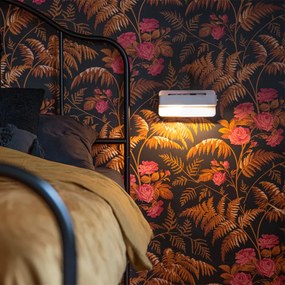 Moderná nástenná lampa biela vrátane LED s USB a vypínačom - Ted